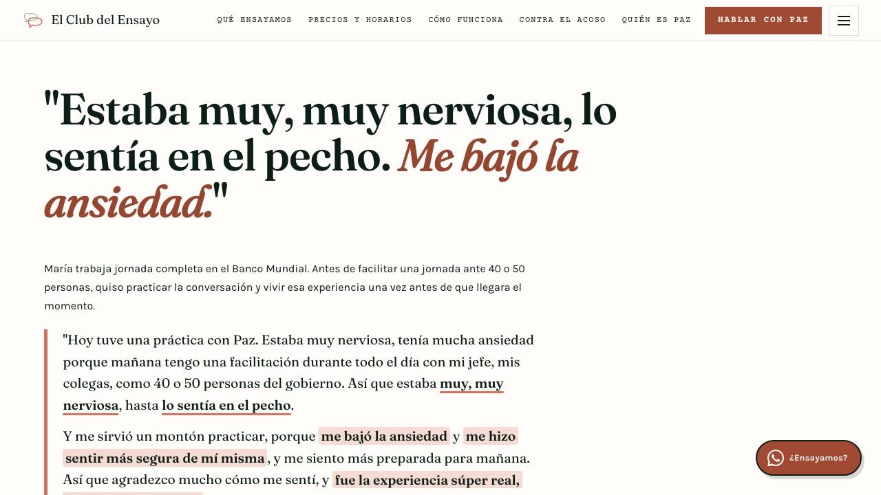 Página de inicio de El Club del Ensayo