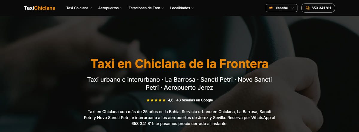 Web de Taxi Chiclana